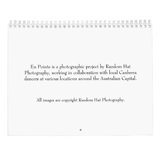 En Pointe Kalender (Achterkant)