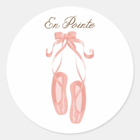 En Pointe Ronde Sticker (Voorkant)