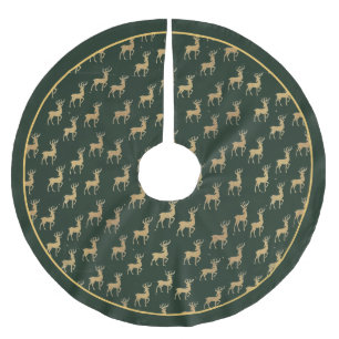 En Polyester Brossé Jupon de sapin Renne Doré Merveilleux Hiver