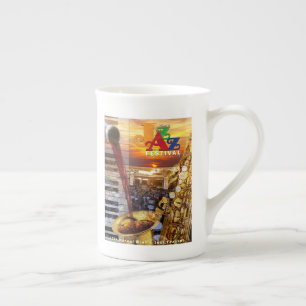En Porcelaine 2018 vin et affiche de jazz sur la tasse de