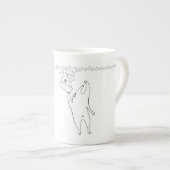 En Porcelaine Atteinte de la tasse (Devant droit)