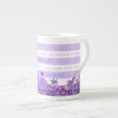 En Porcelaine Fleur de naissance et tasse février BoneChina de (Devant droit)