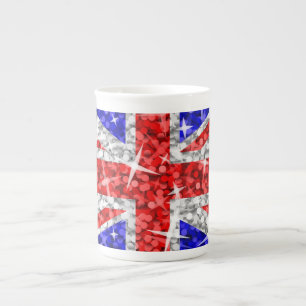 En Porcelaine Glitz Royaume-Uni de la chine d'os tasse