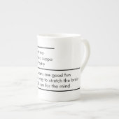 En Porcelaine La tasse de Haiku (Devant droit)