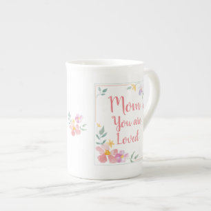 En Porcelaine Maman vous (personnalisables) êtes aimés, tasse
