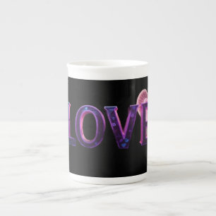En Porcelaine Tasse « AMOUR » avec un design audacieux et artist