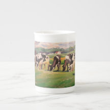 Tasse avec frôler des vaches