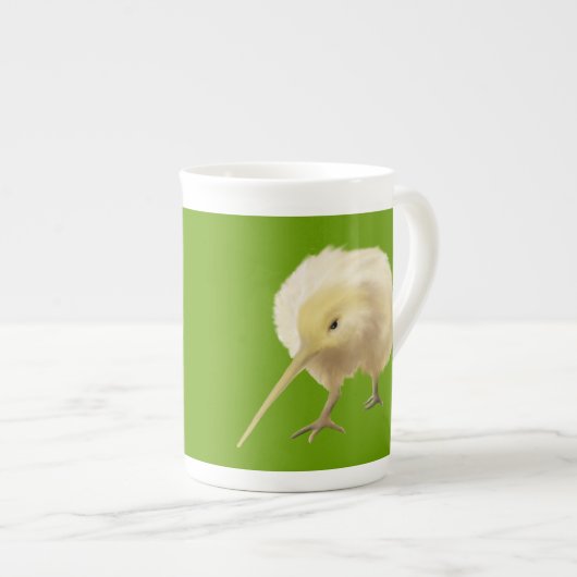 En Porcelaine Tasse blanche de kiwi (Devant droit)