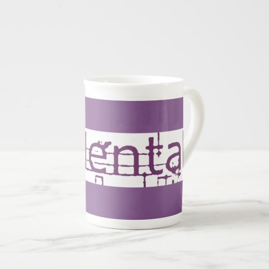 En Porcelaine tasse cémenteuse (Devant droit)