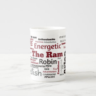 En Porcelaine Tasse de Bélier