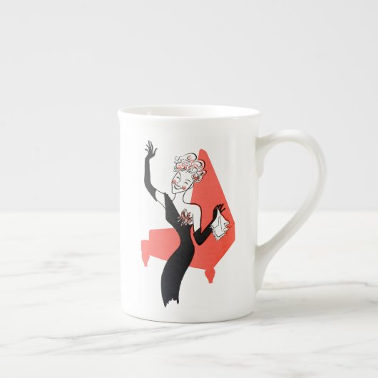 En Porcelaine Tasse de caricature de Hildegarde (Droite)