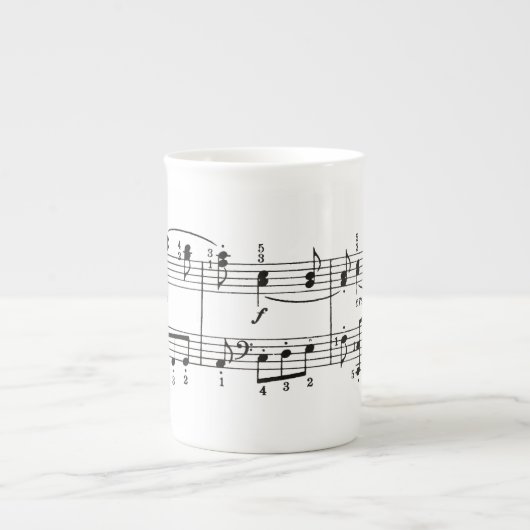 En Porcelaine Tasse de la Chine de notes musicales (Devant)