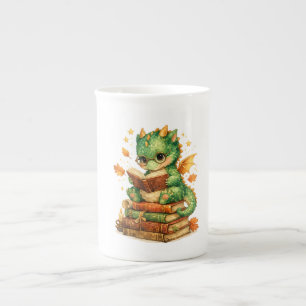 En Porcelaine Tasse de lecture de joli dragon