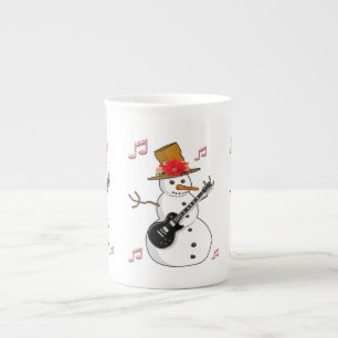 En Porcelaine Tasse de Noël, Bonhomme de neige, Joyeux Noël