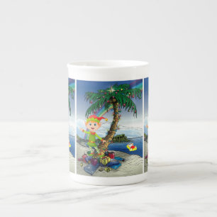 En Porcelaine Tasse de Noël, Elfe, Joyeux Noël