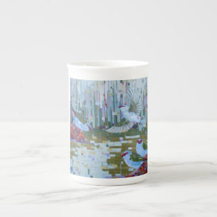 En Porcelaine Tasse de pinsons de Firetail