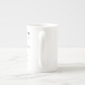 En Porcelaine Tasse de poème de café (Dos)