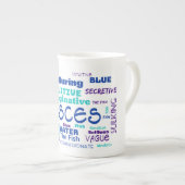 En Porcelaine Tasse de Poissons (Devant droit)