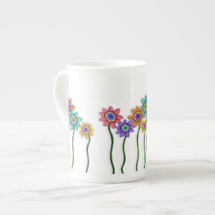 En Porcelaine Tasse de thé de fleurs