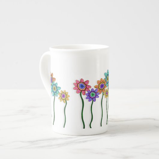 En Porcelaine Tasse de thé de fleurs (Devant gauche)