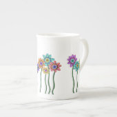 En Porcelaine Tasse de thé de fleurs (Devant droit)