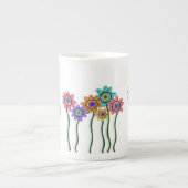 En Porcelaine Tasse de thé de fleurs (Devant)