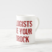 EN PORCELAINE TASSE DE THÉ D'ÉTUDIANTS DE GÉOLOGUE (Devant droit)