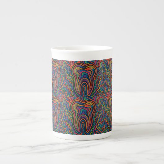 En Porcelaine Tasse dentaire molaire colorée (Devant)