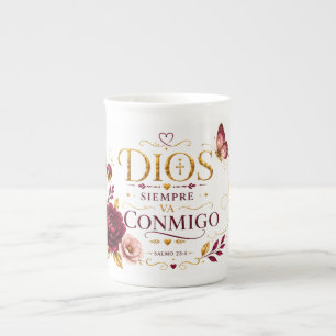 En Porcelaine Tasse Dios Siempre Va Conmigo Tasse Psaume 23