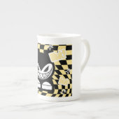 En Porcelaine Tasse drôle inspirée de Labubou jaune | Mignonne e (Devant droit)