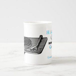 En Porcelaine Tasse faite sur commande vintage d'anniversaire du