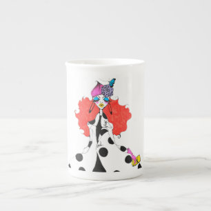 En Porcelaine Tasse fantaisie d'illustration de mode de NYFW