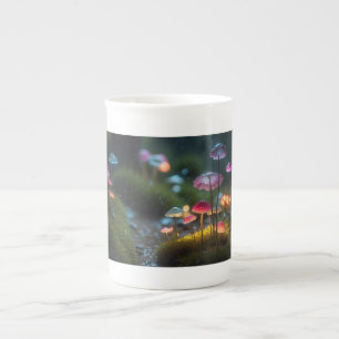 En Porcelaine Tasse Forêt Magique de Champignons - Cottagecore L