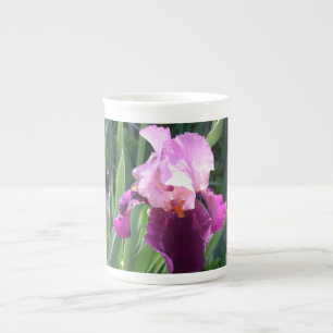 En Porcelaine Tasse Iris Rose Baiser de Soleil