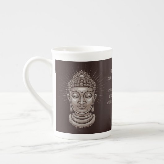 En Porcelaine Tasse nommée faite sur commande de citation de (Gauche)