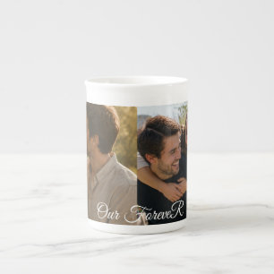 En Porcelaine Tasse personnalisée avec nom et collage de photos