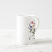 En Porcelaine Tasse Sois Gentil – Fleur Sauvage Aquarelle Gentil (Devant droit)