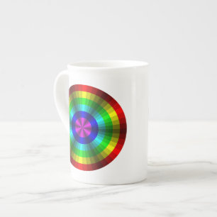 En Porcelaine Tasse spéciale arc-en-ciel d'illusion optique