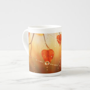 En Porcelaine Tasse spéciale des joyaux d'un matin d'automne