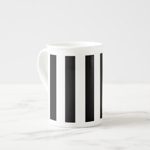 En Porcelaine TOUTE COULEUR ! Tasse de thé RAYÉE NOIRE