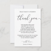 En remplacement de Favors Merci Carte Place (Devant)