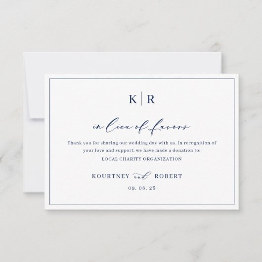 En remplacement des faveurs Cartes Merci Charité N (Devant)