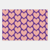 en Retro Hearts Art Wrap Craft Inpakpapier Vel (Voorkant 3)