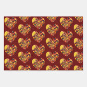en Retro Hearts Art Wrap Craft Inpakpapier Vel (Voorkant)
