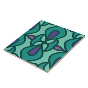 en retro naadloze patroonkeramische tegel tegeltje