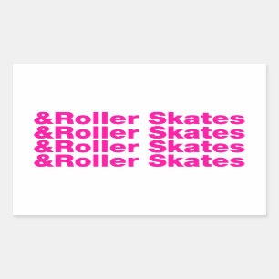 en rolSchaatsen Rechthoekige Sticker