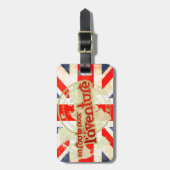en route pour l'aventure bagagelabel Britse vlag (Voorkant verticaal)