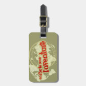 en route pour l'aventure brun étiquette à bagages (Devant Vertical)