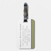 en route pour l'aventure brun étiquette à bagages (Dos Vertical)