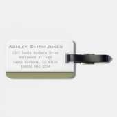 en route pour l'aventure brun étiquette à bagages (Dos horizontal)